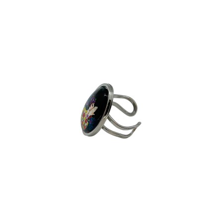 ring steel silver woman one eye1